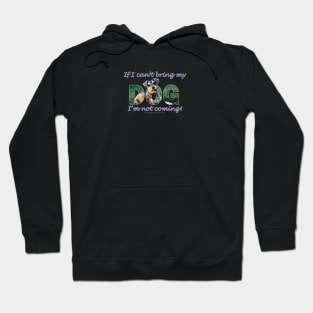 If I can't bring my dog I'm not coming - schnauzer oil painting word art Hoodie